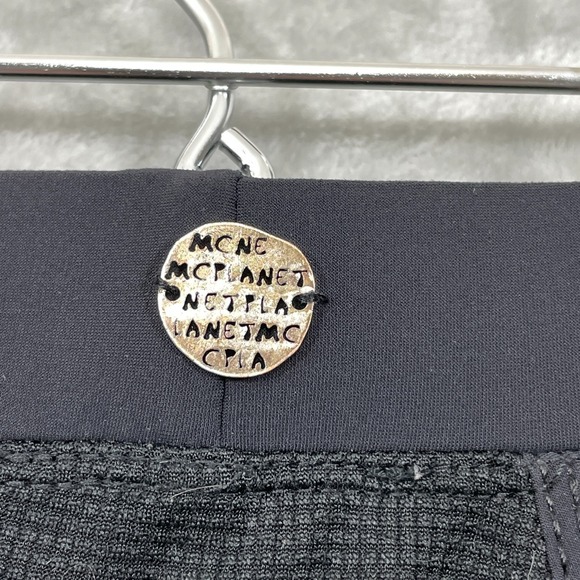 McPlanet Pull On Casual Pants Womens Size 8 Black Stretch  Embellished Logo - Picture 4 of 9